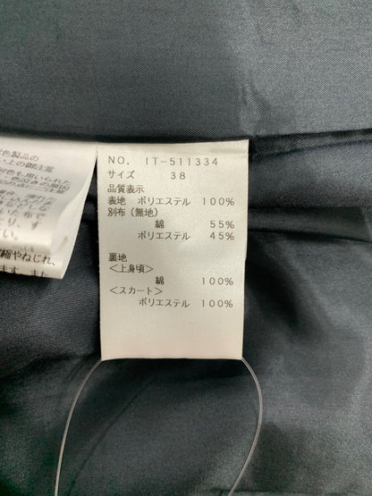 エムズグレイシー サマードットドレス 511334 ワンピース 38 ブラック 水玉 シアサッカー ITB7WW2XX9KO