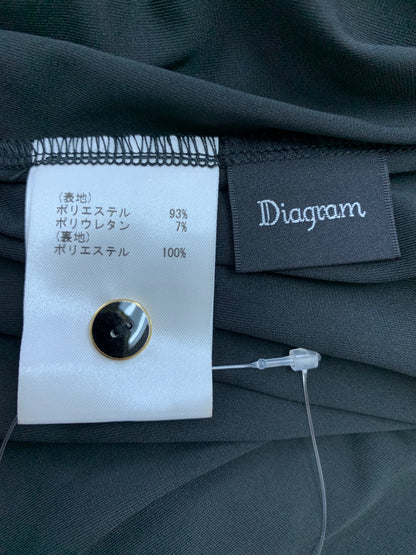 ダイアグラム 03233-32091 ワンピース 36 ブラック 花柄 ITH3HL87YVCL