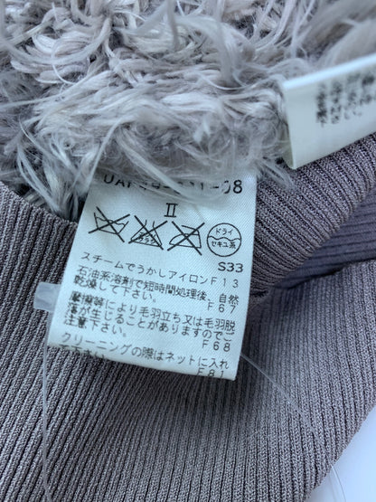 トゥービーシック UAF49-821-08 プルオーバー Ⅱ グレー シャギー サテン リボン IT6W6FLQIV00