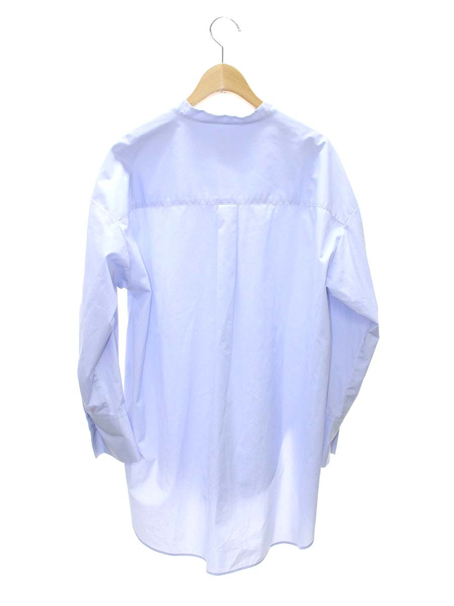 ソージュ S-00-SB-060 ブラウス M ブルー バンドカラー ロング シャツ ITTV32IFW71C