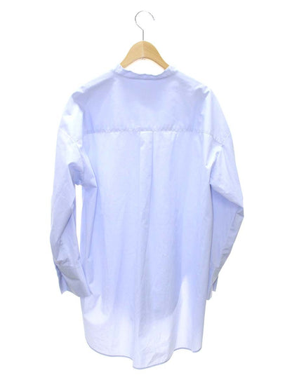 ソージュ S-00-SB-060 ブラウス M ブルー バンドカラー ロング シャツ ITTV32IFW71C