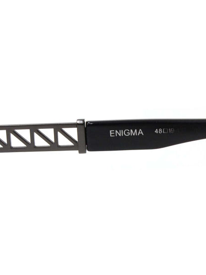 レスザンヒューマン ENIGMA メガネ アンティークシルバー/ブラック コンビフレーム フルリム ボストン ITZAPBJBDKIU