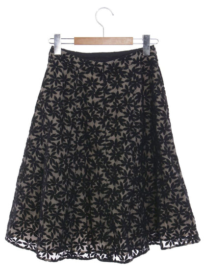 トッカ SKTOHA0290 スカート 0 ブラック フラワーモチーフ 刺繍 ITBCMHSQ06FU