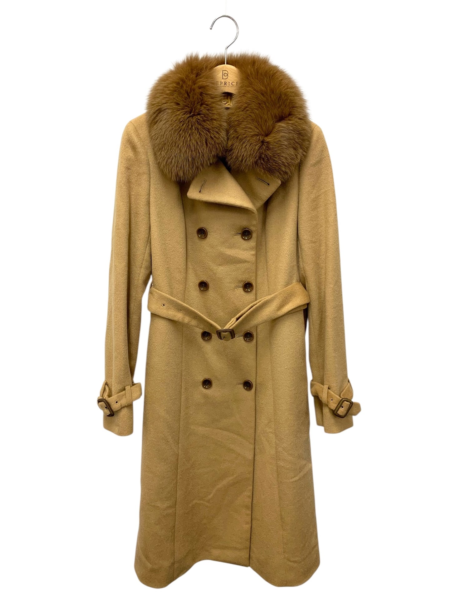 アナイ 17027-42-83-360 コート 36 キャメル ウール フォックスファー IT43B67BDK4Y