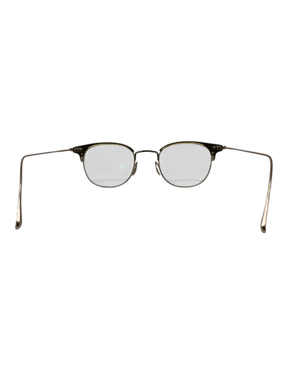 ユウイチトヤマ JINGASA UD-160 メガネ Olive drab / White gold メタル フルリム サーモントブロウ ITJAVT6NMSV5