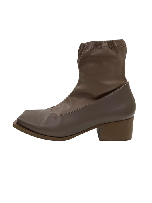 イッセイミヤケ ブーツ 37 ブラウン スクエアトゥ ユナイテッドヌードコラボ ITDK6ZD95Q42 【SALE】