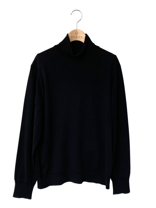 イッセイミヤケメン タートルネックニット M ブラック ウール ハイゲージ 銀タグ ITVJMM9TC8LQ