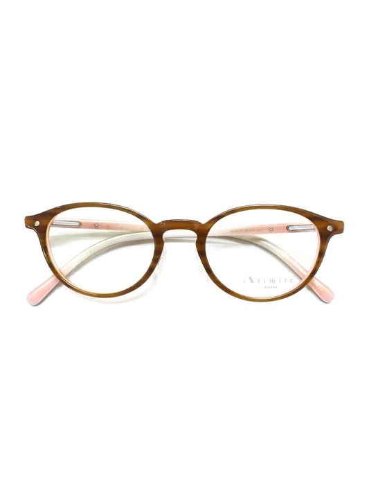 アンティミテ INE-2013 メガネ オリーブピンク（ブラウン/ピンク） INTIMITE BY EYEVAN アイヴァン セルフレーム フルリム ラウンド ITCE4EC8WFVG