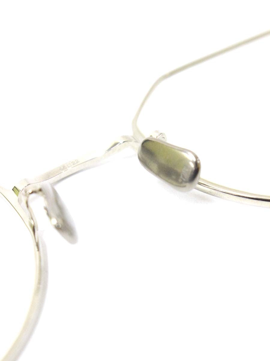 アイヴァン7285 177 メガネ シルバー メタルフレーム フルリム ラウンド ITXWL2HYD6NK