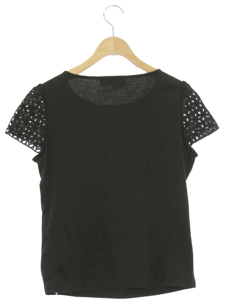 エムズグレイシー 525341 Tシャツ カットソー 40 ブラック カットワーク ITRS5JJ8WXXM