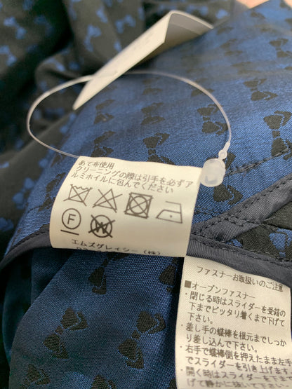 エムズグレイシー 019104 コート 40 ブラック リボンモチーフ カメリアダブルジップ ITGTI1LVHTGS