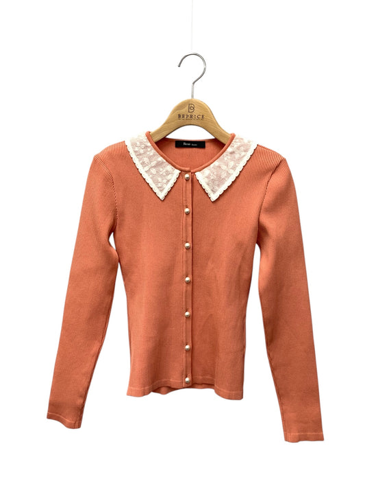 ルネ basic 5112020 カーディガン 34 ピンク レース パールボタン ITR3EGHWYZHU
