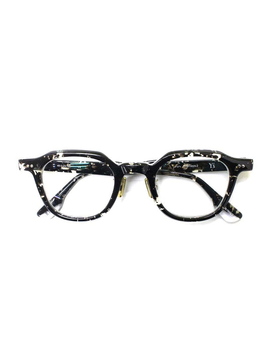 ワイズ 81-0025-2 メガネ ブラック/クリア セルフレーム フルリム ウェリントン ITA19JBFYIRC