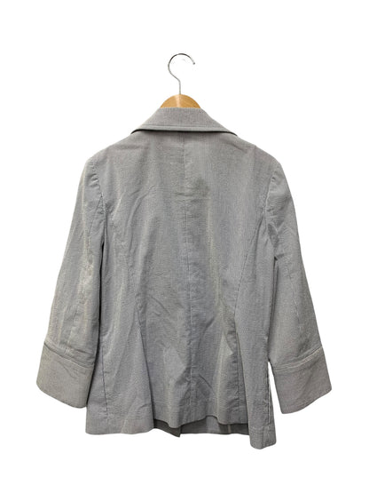 エムズグレイシー ストライプテーラードジャケット 514305 38 ブルー ITT6OVKXI4X6