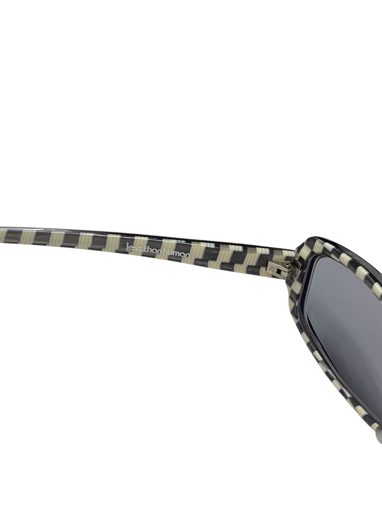 レスザンヒューマン パンチラッ-11-ハンイナリ メガネ 眼鏡 ブラック チェック セルフレーム フルリム スクエア ITEPNS24D5N4 【SALE】