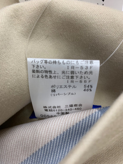 ブルーレーベルクレストブリッジ 55F02-124-40 コート 38 ベージュ リバーシブル フード チェック柄 ITWTUPGULPG8