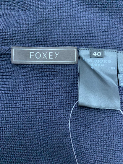 フォクシーブティック Knit Top Layer 41758 ニット セーター 40 ネイビー ウール IT3TR9ITJCKG