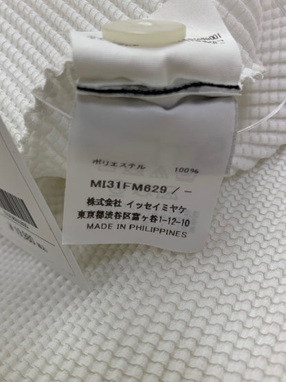 ミーイッセイミヤケ MI31FM629 カットソー F ホワイト ドルマン ストレッチプリーツ ITCF583ULBSQ
