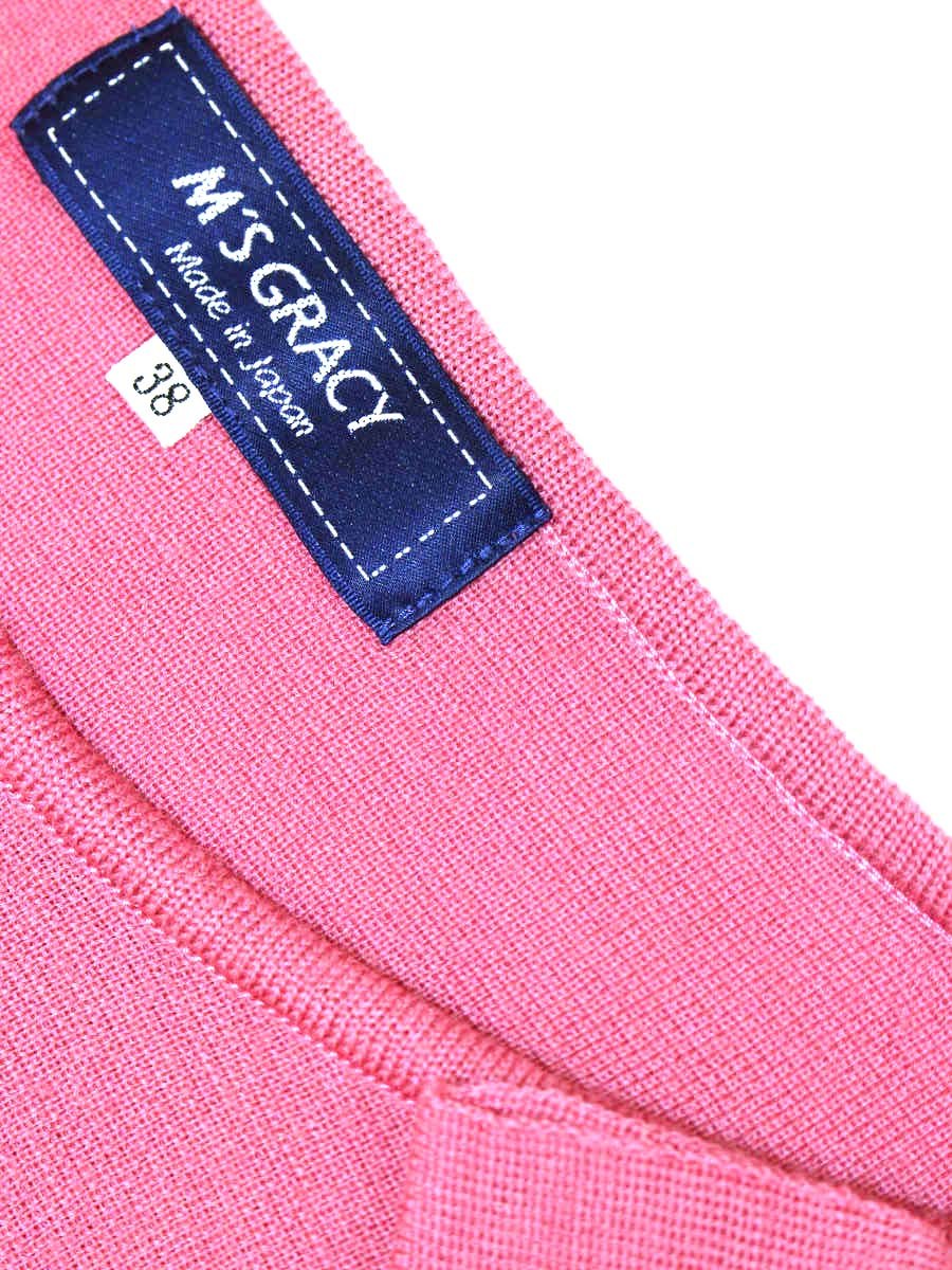 エムズグレイシー 018549 ニット 38 ピンク ショルダーリボン IT68R41DUNPV
