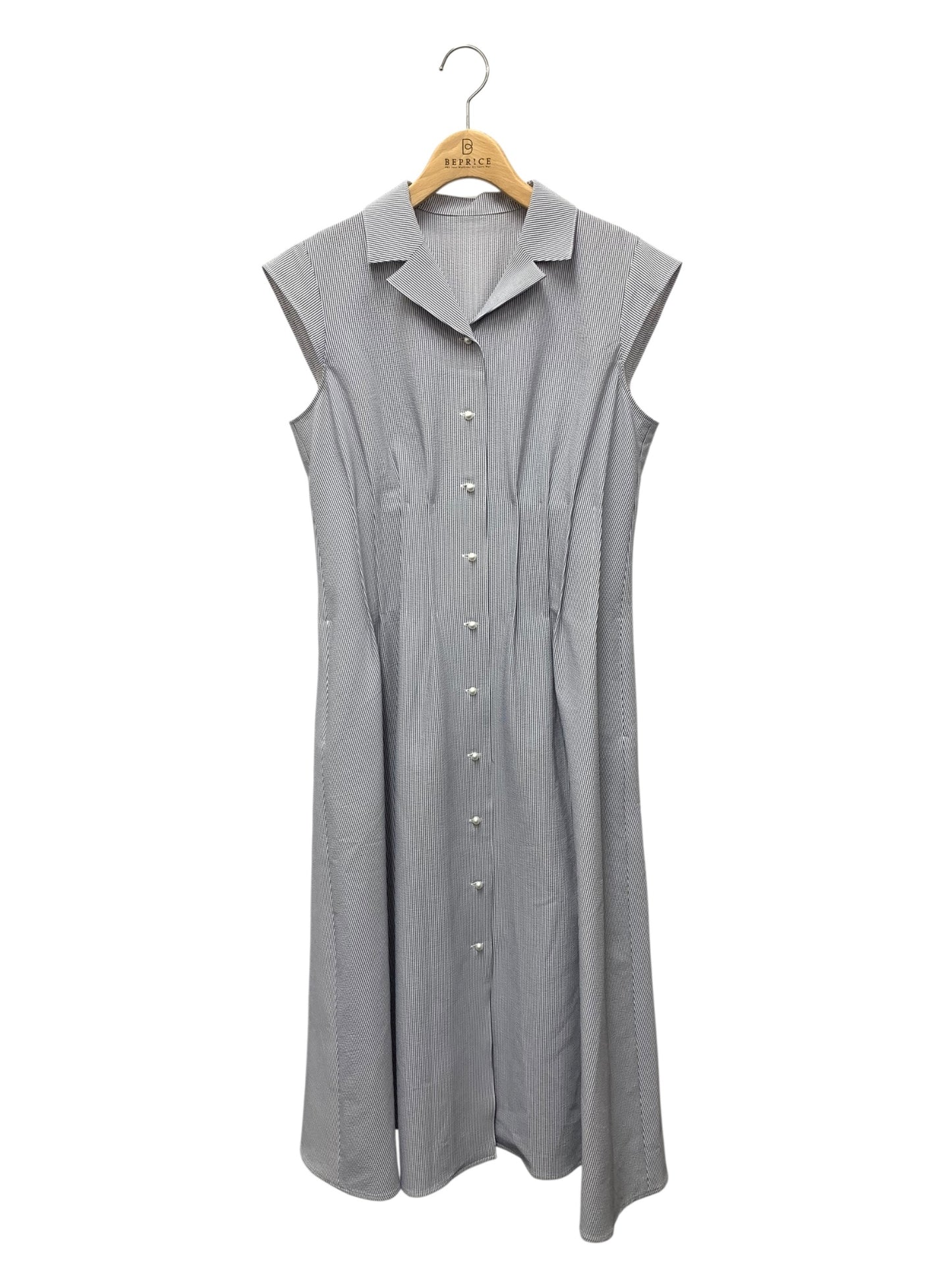 ルネ 5526080 ワンピース 38 ブルー フロントボタン ストライプ ITTIW52T0SPM