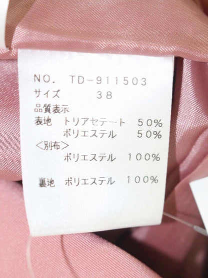 エムズグレイシー 911503 ワンピース 38 ピンク バックジップ タックフレア IT1T3ALT1BC6