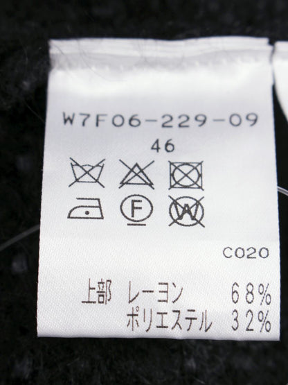 トゥービーシック W7F06-229-09 ワンピース 46 ブラック ニット ダブルジップ ストレッチ素材 ITC0CTWAJFZR