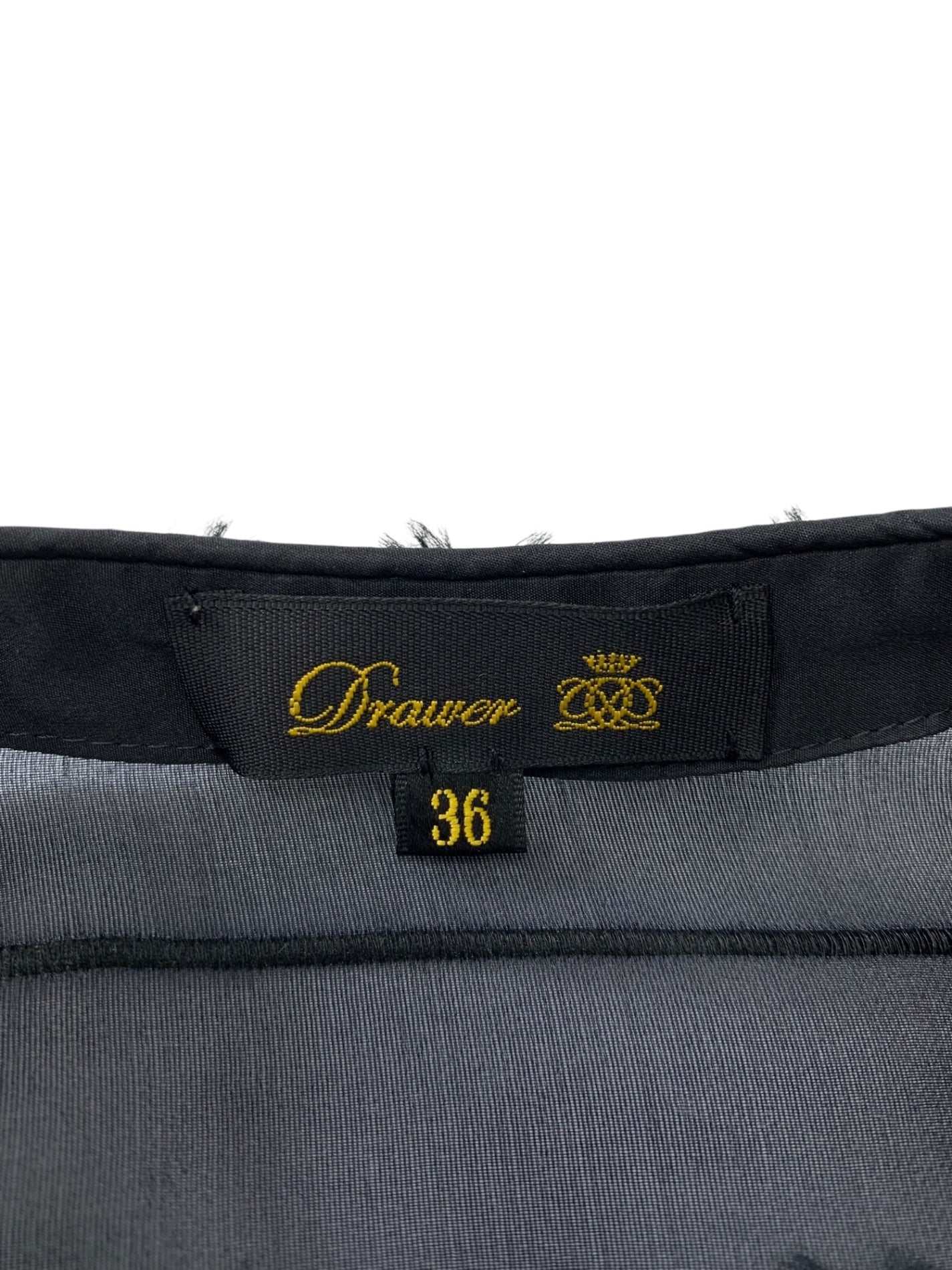 ドゥロワー 6522-299-0930 シアージャケット 36 ネイビー シルク IT1NSZ799I9C