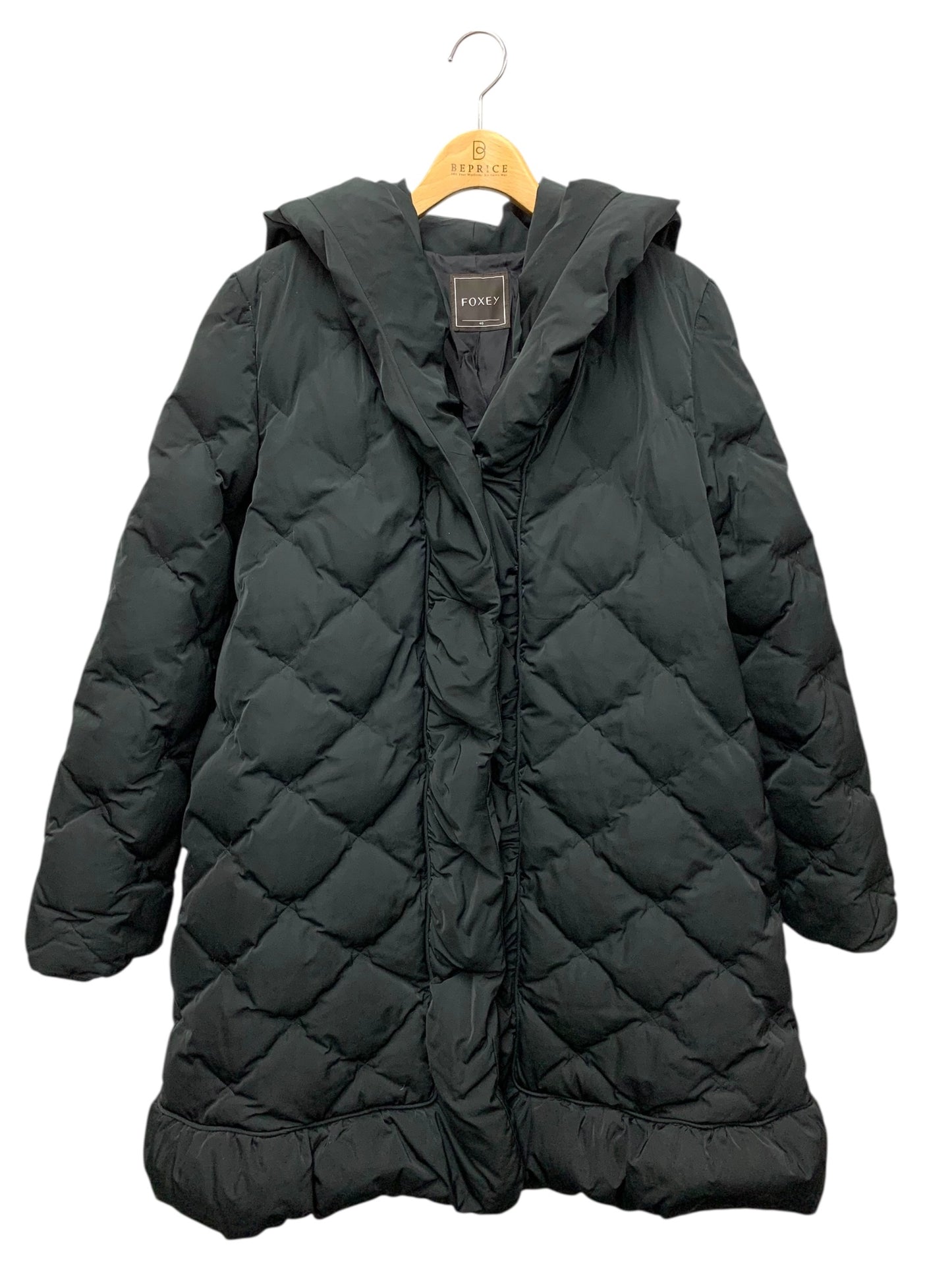 フォクシーブティック 29242 ダウンコート 40 ブラック フード付き ITOMYIF4RMU4