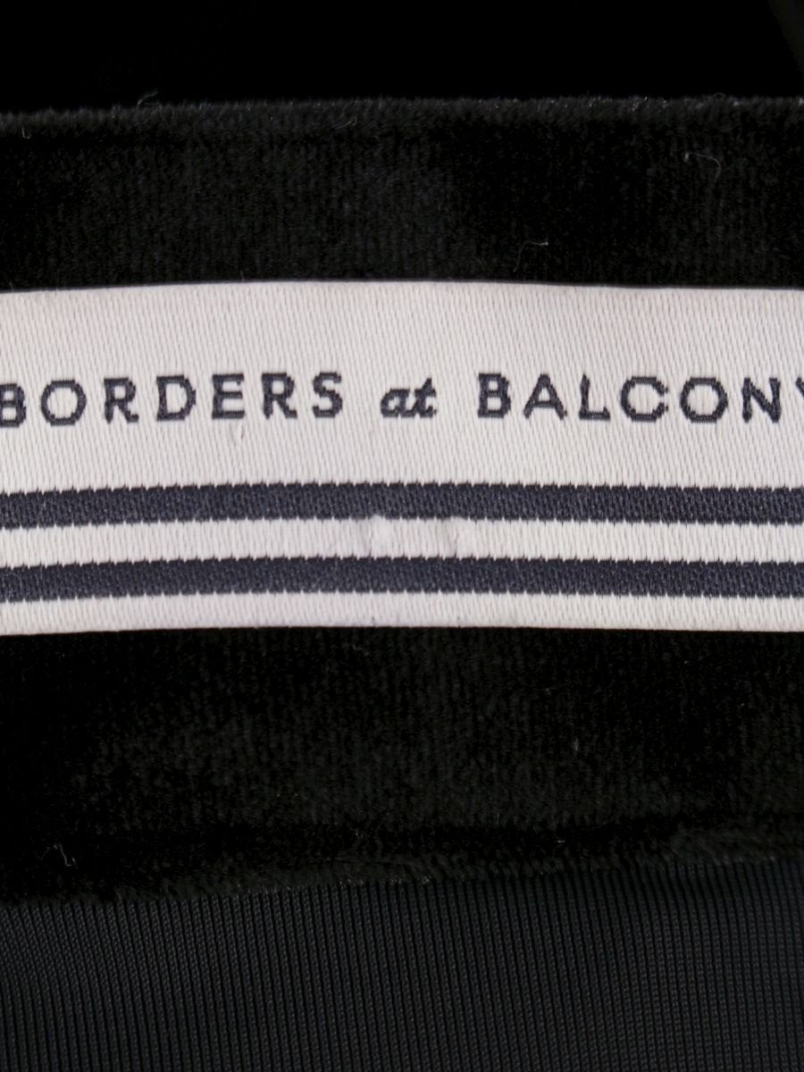 ボーダーズアットバルコニー BD2021-3G-53 36 ブラック ベロアワイド パンツ ITF3NYGNACGI