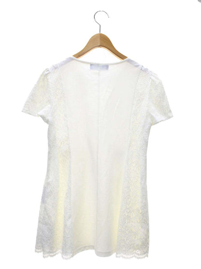エムズグレイシー 315328 トップス 38 ホワイト レース リボン ITV8QNPDXR61