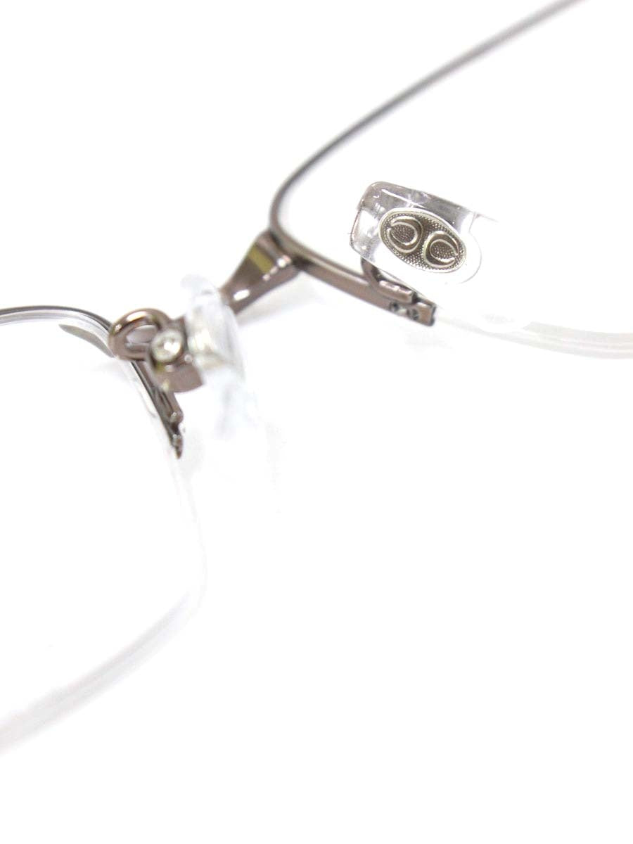 ラインアートシャルマン XL1846 眼鏡 メガネ ガンメタル ブラウン メタルフレーム ハーフリム スクエア IT8L74PE0U8S 【SALE】