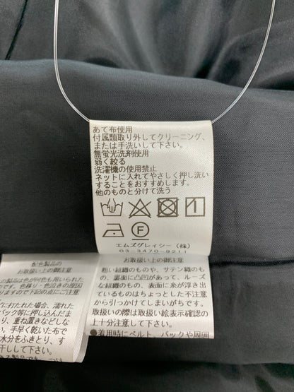 エムズグレイシー 311366 ワンピース 40 ブラック 切替 タックフレア リボンブローチ付き ITTFYPVEWWK2
