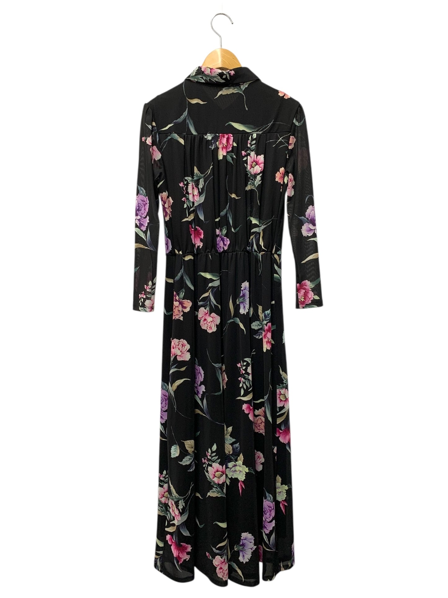 ダイアグラム 03233-32091 ワンピース 36 ブラック 花柄 ITH3HL87YVCL