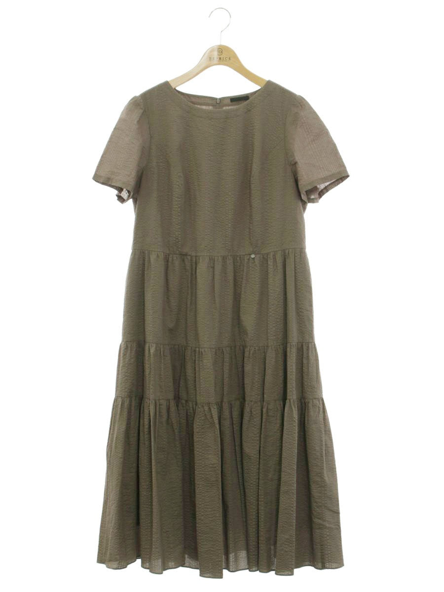 トゥービーシック W7J10-560-45 ワンピース 44 ブラウン ティアード シアサッカー ITTVMRINQ5ME