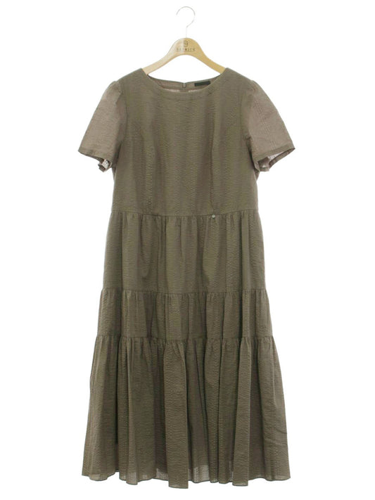 トゥービーシック W7J10-560-45 ワンピース 44 ブラウン ティアード シアサッカー ITTVMRINQ5ME