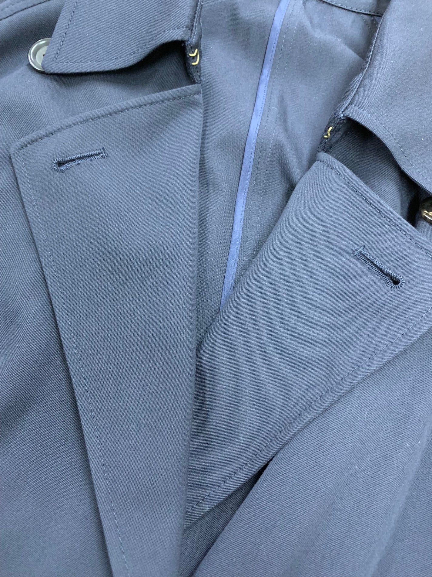 ミューズドゥドゥーズィエムクラス 24-020-520-4010-1-0 トレンチコート ネイビー ダブルブレスト ITZA84ZT81E8