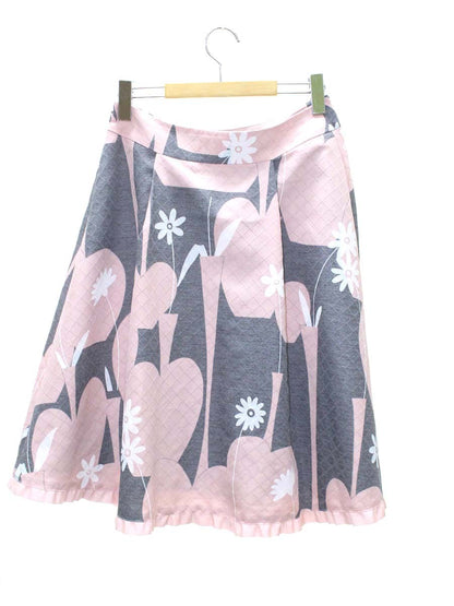 エムズグレイシー 117123 スカート 40 ピンク フラワー ITPBM8JGCXB0