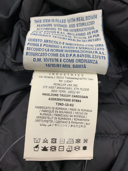モンクレール MAGLIONE TRICOT CARDIGAN A20939470200 ダウンジャケット XS ブラック ダウン ダブルジップ IT5BDC3CDD2L