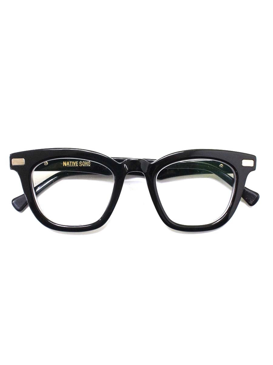 ネイティブサンズ Kowalski PL-008E メガネ ブラック セルフレーム フルリム ウェリントン IT17B4LNLWUA