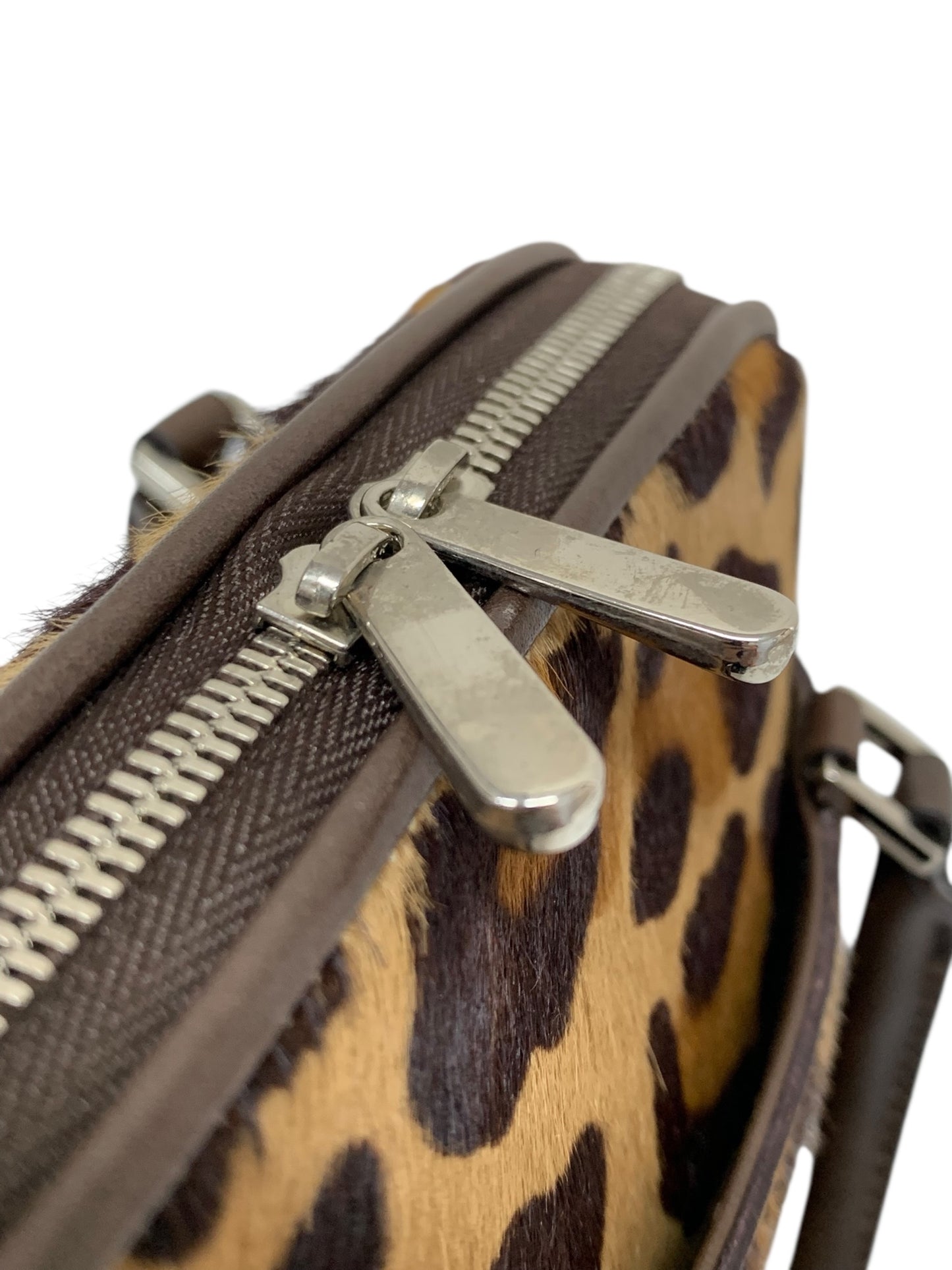 フォクシー マカロンバッグ ハンドバッグ ブラウン レオパード ITR594KF1LCK