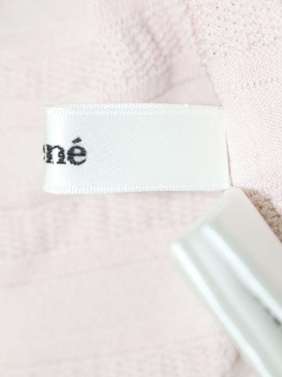 ルネ 6822100 ニットワンピース 34 ピンク フリル バックジップ クルーネック ITINWGF9H9YG 【SALE】