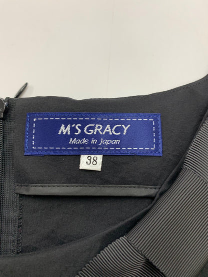 エムズグレイシー 511315 ワンピース 38 ブラック ティアード フレア IT339UYA0JSN