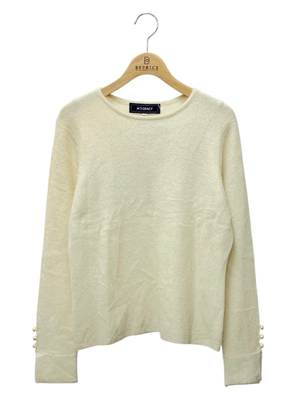エムズグレイシー Off Shoulder Knit 818596 ニット 40 アイボリー ウール混 ITZ3ZZ984768 【SALE】