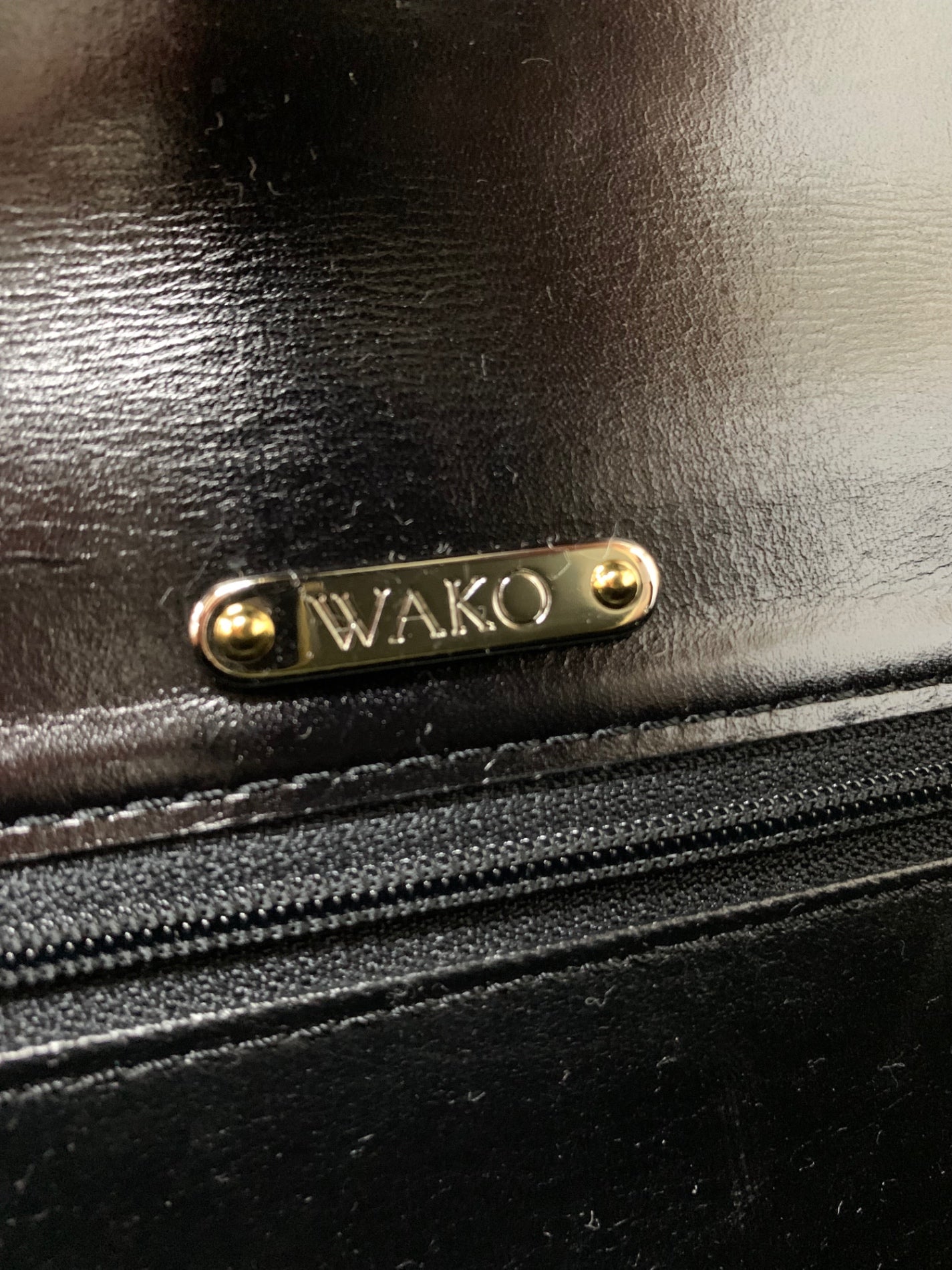 和光 ハンドバッグ ブラック レザー IT6W1BKJP8KK