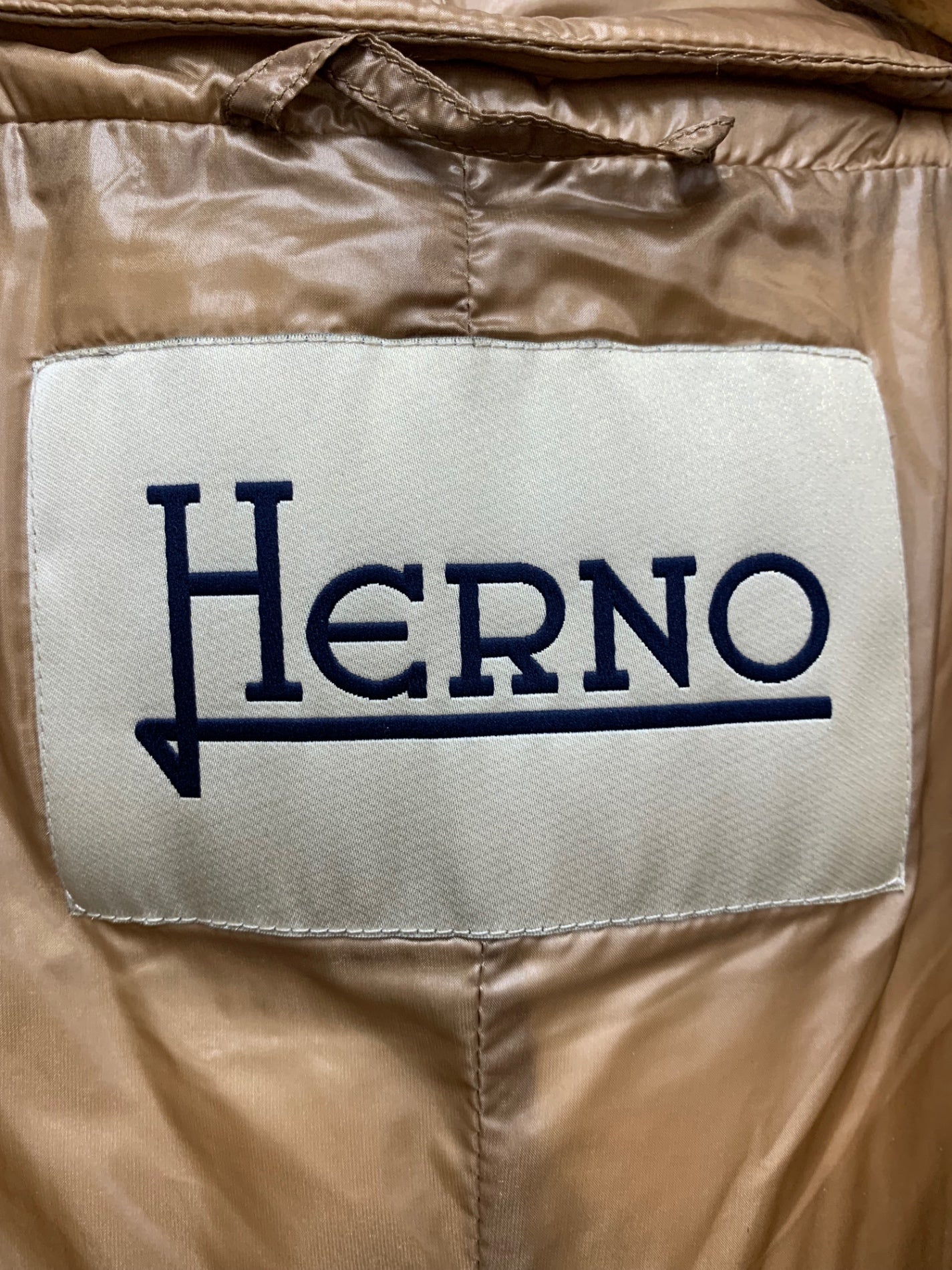 ヘルノ PI001934D 12170Z ダウンコート 40 キャメル 2WAY ヌートリアファー IT3G8Z19DEA4