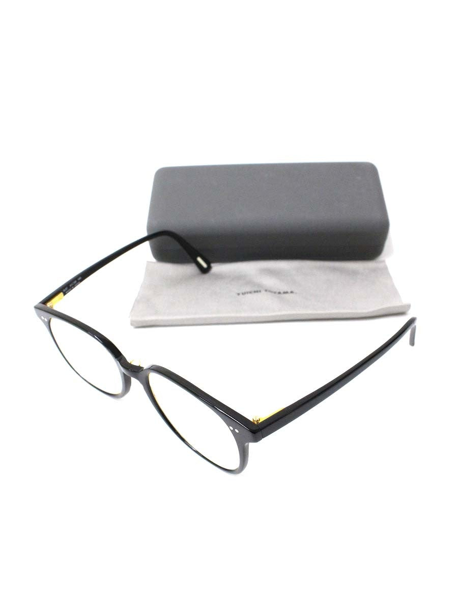 ユウイチトヤマ U-167 メガネ ブラック/ゴールド セルフレーム フルリム ウェリントン ITBA85239GZ0