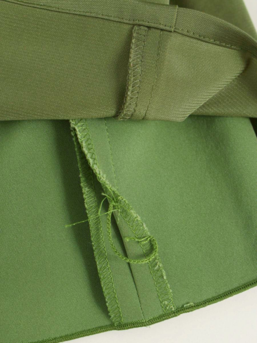 フォクシーニューヨークFoxey New York グリーン　ワンピース ドレス 美品】フォクシーニューヨーク Vネック スタンダードワンピース