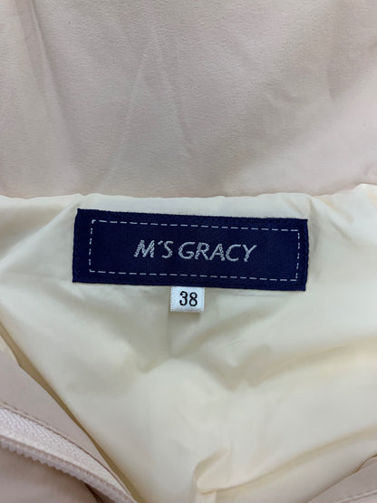 エムズグレイシー ストレッチダウン 419606 ショートコート 38 ピンク パールワッペン フード IT2XU9U8IQB0