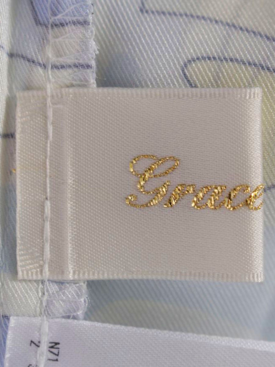 グレースクラス ヌーボーフラワープリントトップ 02231 41082-00 ブラウス 36 ブルー ‘23 ITVMJUUGQYT2 【SALE】