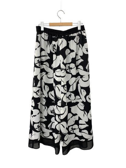 エムズグレイシー 帽子柄シフォンワイドパンツ 416305 40 ブラック ITTX3203Z0YX